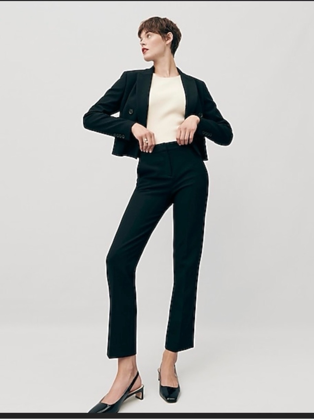 J. Crew “Kate” Black Straight-Leg Women's Pants